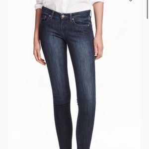 dark wash skinny jeans H&M